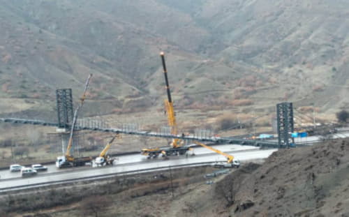Hekimhan - Conveyor Crossing Suspension Bridge Manufacturing and Installation