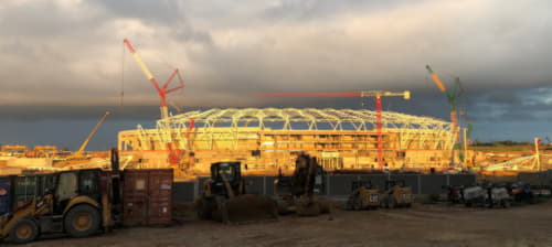 YENİGÜN CONSTRUCTION INC. - Cameroon - Japoma Stadium Steel Roof and Facade Manufacturing and Installation