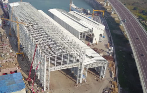 Sefine Shipyard-Steel Hangar Manufacturing and Installation